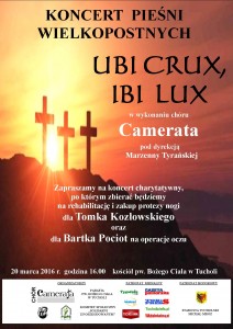 PLAKAT UBI CRUX, IBI LUX.Tuchola aktualny